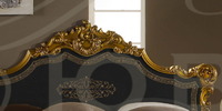 Мебель для спальни "Джессика", цвет темный: черный глянец с золотом
